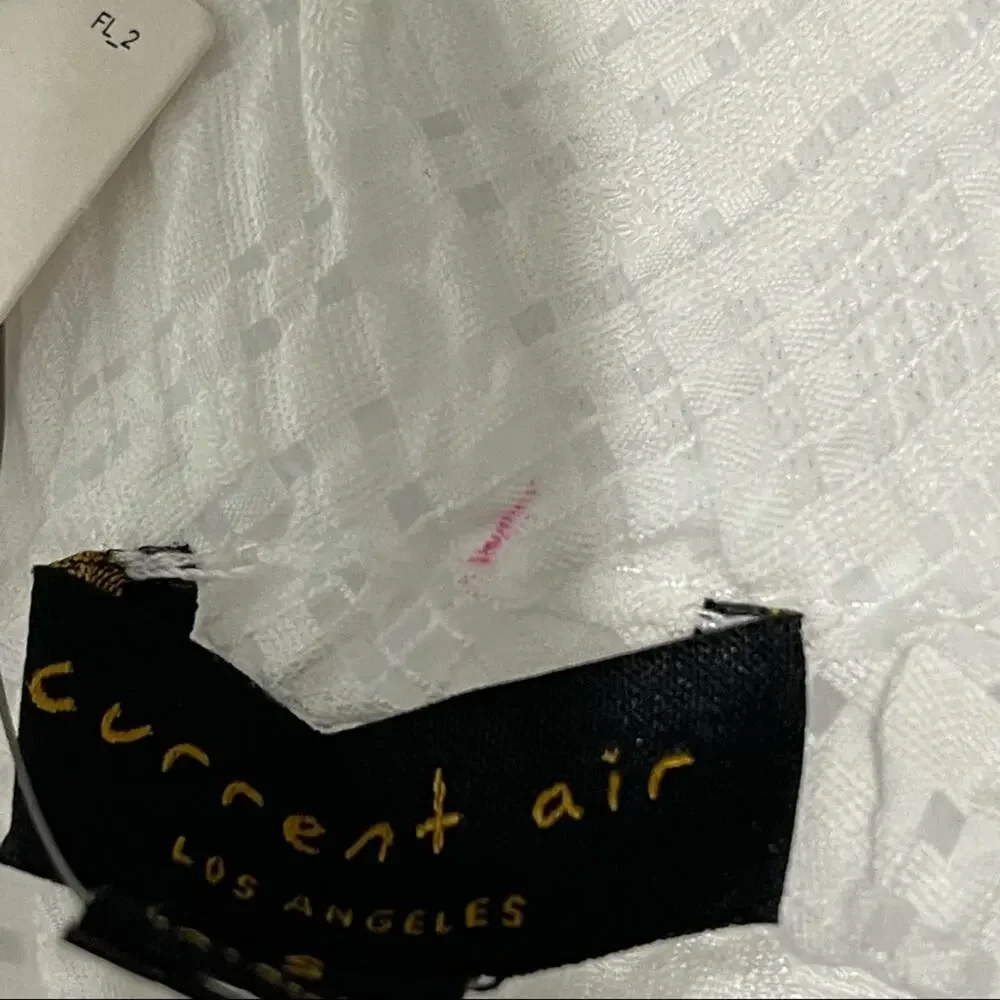 Anthropologie Current Air Blouse One Shoulder White Size Small NEW